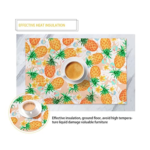 Seanative 4Pcs/Set Santa Claus With Cute Deer Snowflake Placemat Pvc Table Mat Tea Coffee Drink Cup Coaster Dining Table Pads For Christmas Decor #TOP3