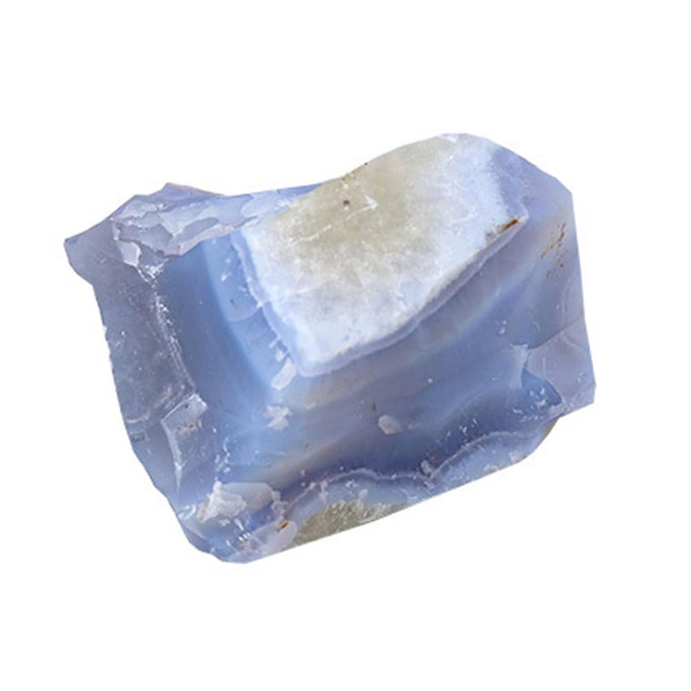 ITCLEYMDZV Blue Lace Agate Raw Stones Rough Gemstone Unpolished Crystal Spiritual for Home Decor, Aromatherapy, Aquarium & DIY Crafts,250~300g