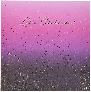 Design By Violet WILD ROSES 'LETS CELEBRATE' SINGLE GREETING CARD, (DBV-50-SC66)