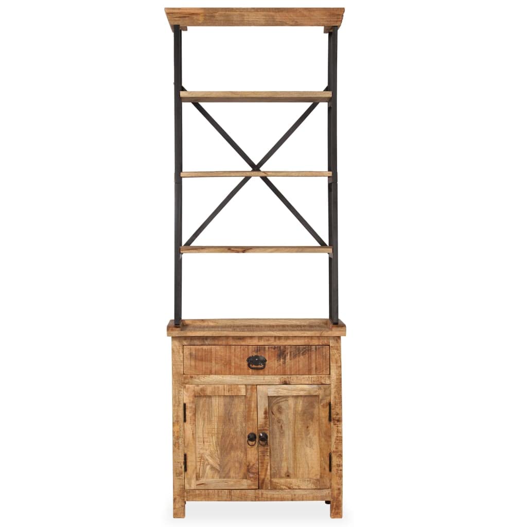 Fengshui Kredens z półkami lite drewno mango 65 x 30 x 180 cm