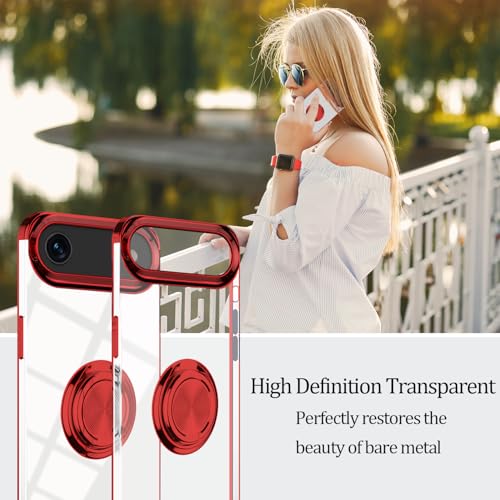 Coque iPhone 17 Air silicone rouge transparent de précision
