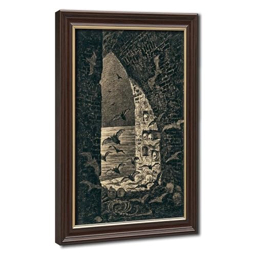 Impression sur toile haut de gamme View in Dracula's Tomb avec cadre en bois