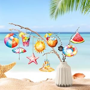 37 PCs Wood Summer Hanging Ornaments Summer Tree Ornaments Wooden Beach Ornaments with String for Luau Party Summer Decorations for Home 37 PCs Wood Summer Hanging Ornaments Summer Tree Ornaments Wooden Beach Ornaments with String for Luau Party Summer Decorations for Home