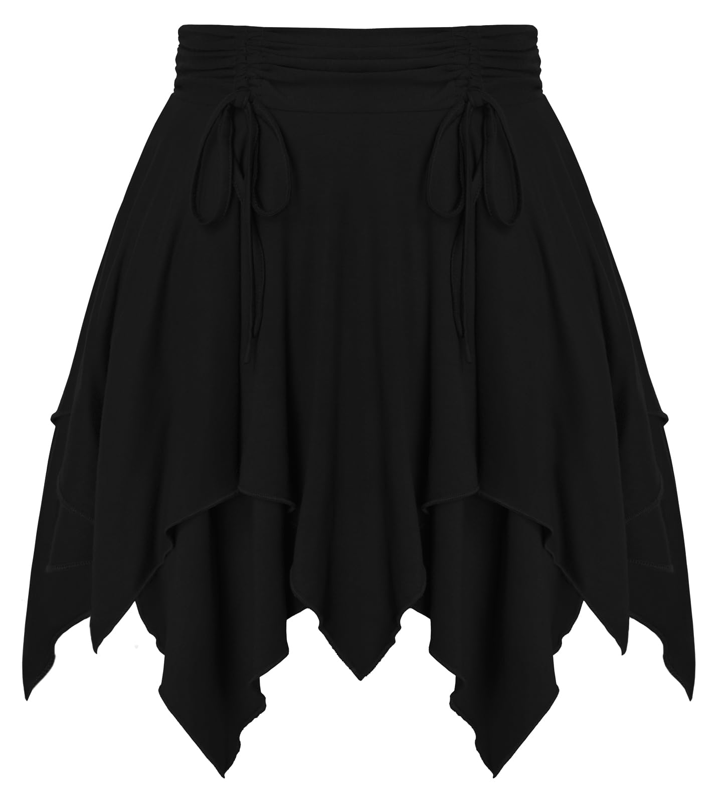 SCARLET DARKNESS Minirock Damen Mittelalter Kostüm Piraten Rock | Rock mit hose drunter, Elastisch hole taille, Unregelmäßiger saum tiered rock, Karneval Halloween kostüm, Cosplay party rock