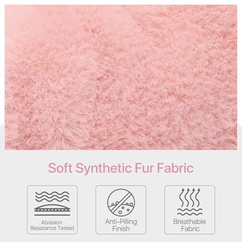 Sillón Plegable Peluche Rosa claro miniatura 4