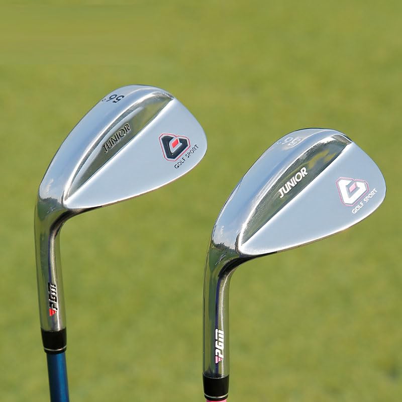 Leworęczny Junior Golf Wedge 56 Degree Lob Club dla dzieci Chłopcy Dziewczyny w wieku 3-12 głowicy ze stali nierdzewnej Carbon Shaft Blue Pink Training Aid