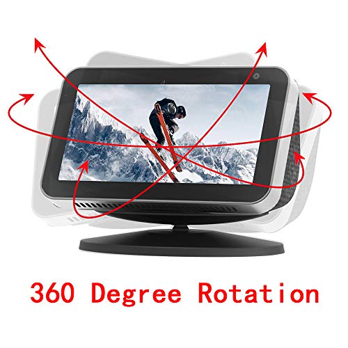 TUTUO Supporto Regolabile per Echo Show 8 / Echo Show 5. Rotazione a 360 Gradi, Base dell'altoparlante Magnetico Echo (Nero) - Image 4