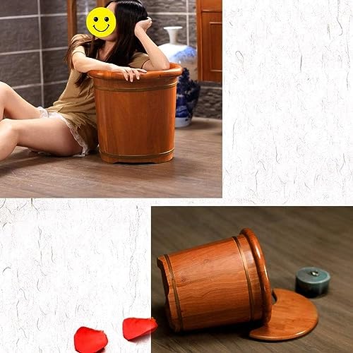 Balde de Madera para Baño de Pies con Tapa y Drenaje miniatura 4