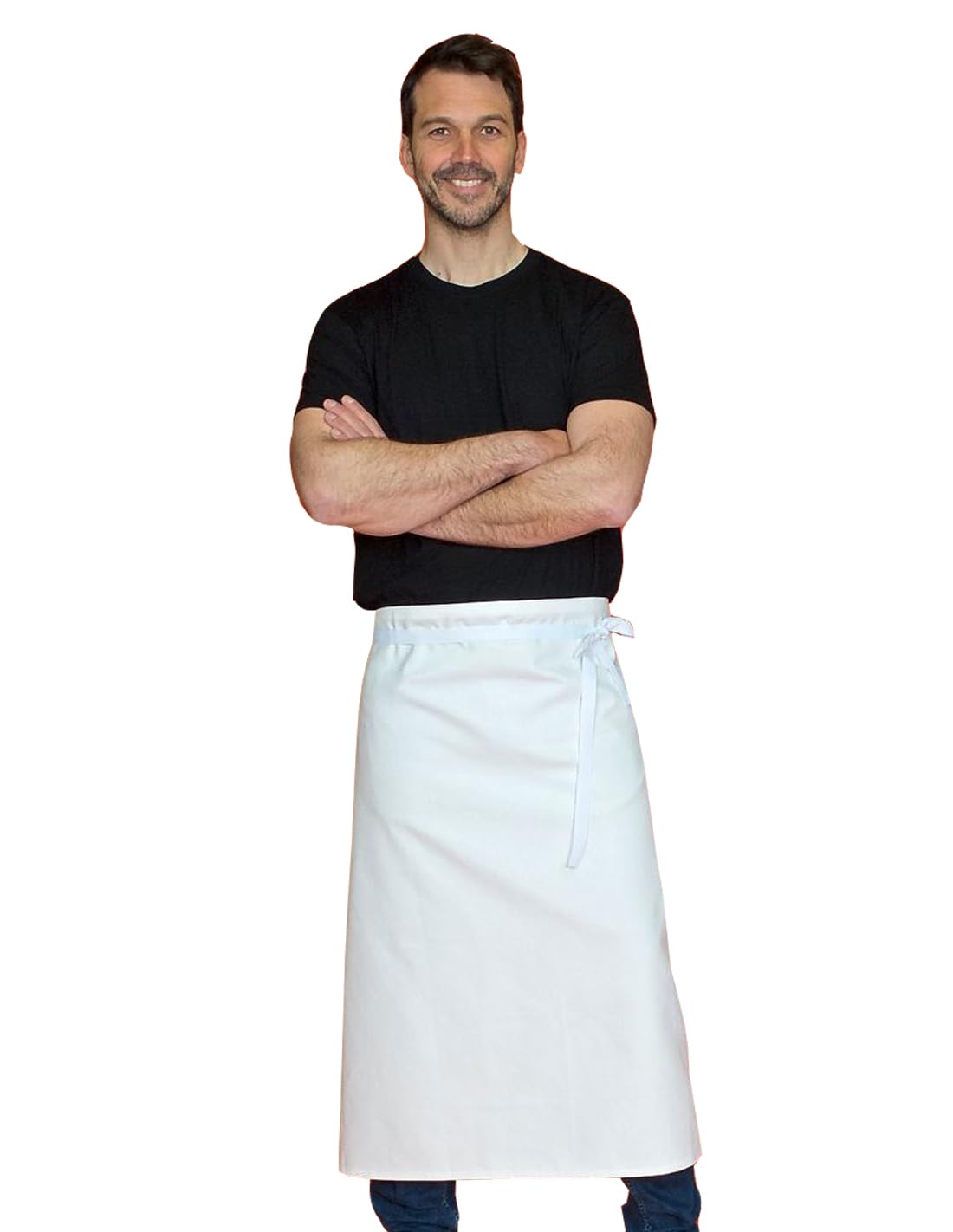 SNV Grembiule da cucina formato venduto da set di 5 grembiule ristorante e servizio in 100% cotone tinta unita 285 gr Grembiule per la cucina.