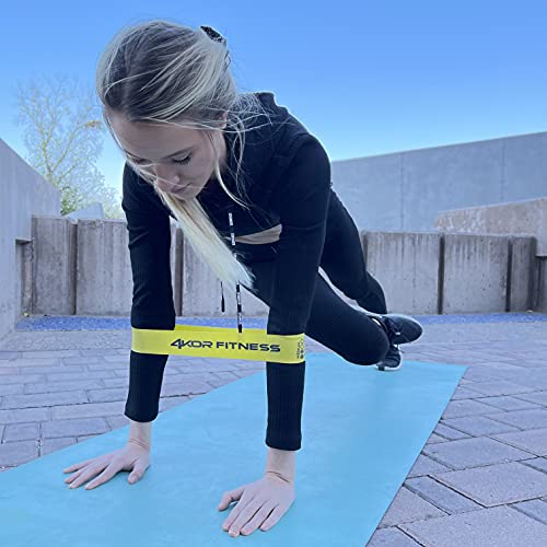 Image of 4KOR Fitness Resistance Loop Band Set, Perfect for Crossfit, Yoga, Physical Therapy, and Booty Building