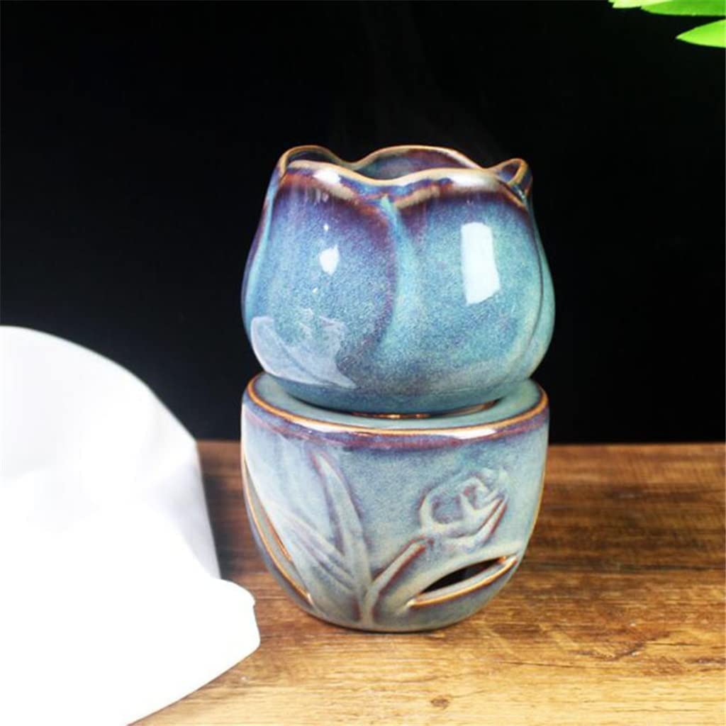 brûleur de Cire en céramique, Brûleur d'huiles essentielles en céramique, diffuseur de Parfum, bougeoir for décoration intérieure