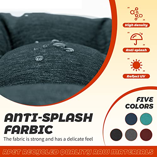 Mudilun Outdoor Adirondack Chair Cushion High Weather Resistant Tufted Waterproof Lounge Cushion Anti-Slip Thickened High Back Patio Seat Pads(Star Sea Black) #TOP1