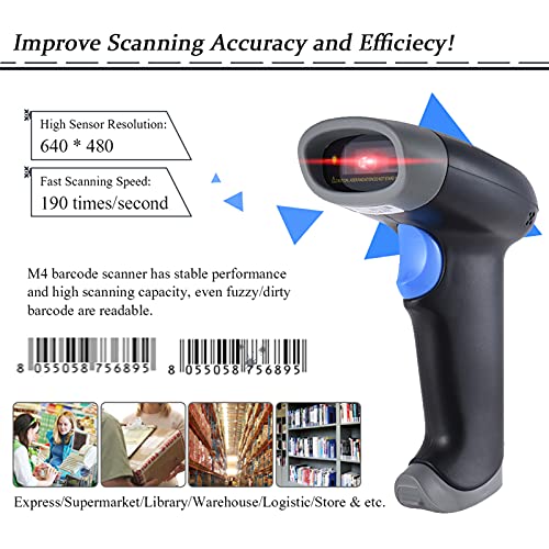 Lecteur code barre 2D 1D CCD douchette de numérisation QR code de paiement WeChat