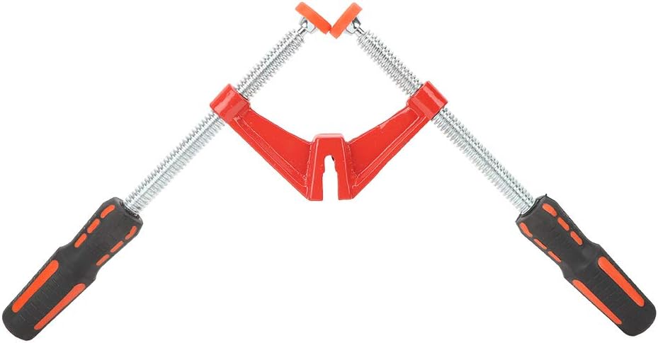 F Clamp Clip,Double Handle Right Angle Clamp,Wood Working Quick Clip F Clip,F Bar Clamp Parallel Clamp Household Tools,Malleable Cast Iron Folder Tool Woodworking