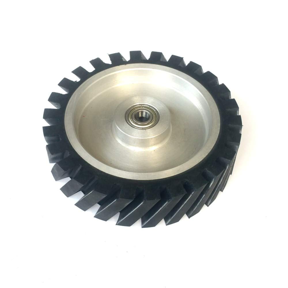 4 pezzi da 6" 8" 10" 12" Set di nastri abrasivi per levigatrice per levigatrice a nastro in gomma scanalata assortiti, ID 25 mm