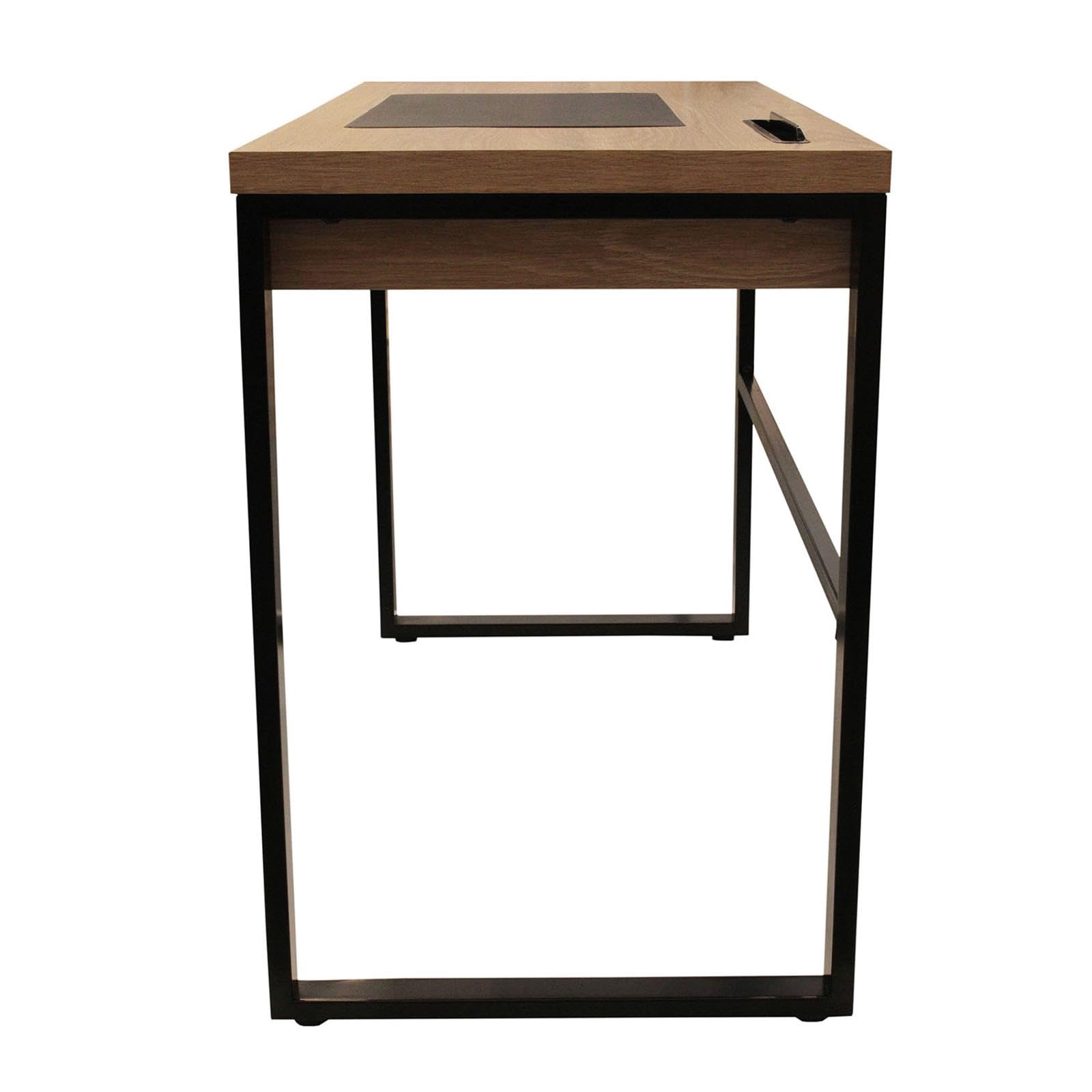 HOME DECO FACTORY Bureau en Bois avec Tiroir Structure Métal Industriel | Bois et métal, bureau, tiroir de rangement, structure métal style industriel, bureau ou chambre, robuste, 110x110x16 cm, bois