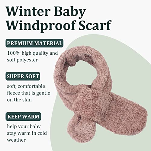 Image of JANGANNSA Fleece Kids Scarf - Warm Winter & Autumn Neck Warmer for Boys & Girls 1-6Y