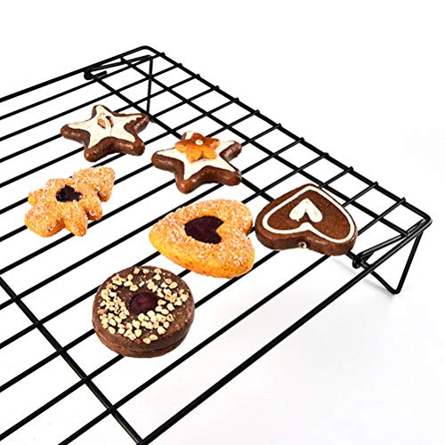 Bestonzon Prateleira de resfriamento antiaderente para bolo de 3 níveis, bandeja para assar, defumar