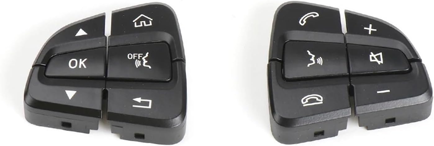 Steering Wheel Switch Button Car Steering Wheel Switch Control Buttons Car Multi-Function Switch Fit for Benz C GLC Class W205 W2530999050300(Black Red)