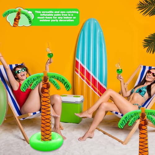 Palmier gonflable stable de 140 cm pour ombrager visuellement la piscine