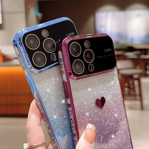 Protection objectif pour iPhone 11 via une coque souple dégradé paillettes