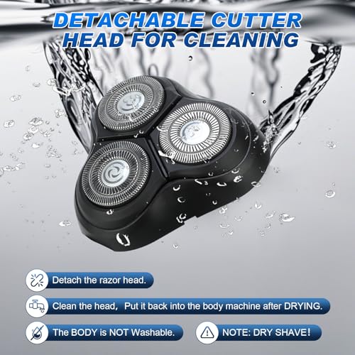 Image of BlueFire Head Shaver for Bald Men, Corded 3D Electric Rotary Shavers with Pop-up Trimmer,Bald Head Close Shaver for Men, Rotary Shaver Electric Dry Shave