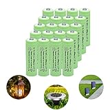 Geilienergy 1.2V AA 600mAh Rechargeable Batteries for Solar Lights, Garden Lights, Remotes, Mice(Pack of 20)