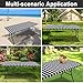 Spotjoy Rectangle Vinyl Table Cloth, Waterproof Elastic Fitted Tablecloth with Flannel Backing, Plastic Table Cover for Picnic, Camping, Outdoor (Black & White, 30