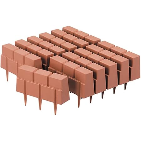 Amazon Co Jp 下村企販 ガーデンエッジ レンガ調 日本製 樹脂製 木目調 ガーデニング 園芸 花壇 軽量 ブラウン 12個組 Diy 工具 ガーデン