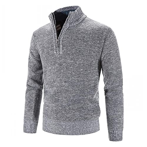 Men's Quarter Zip Sweaters Slim Fit Mock Neck Pullover Sweater Lightweight Knitted Casual Sweaters for Men2