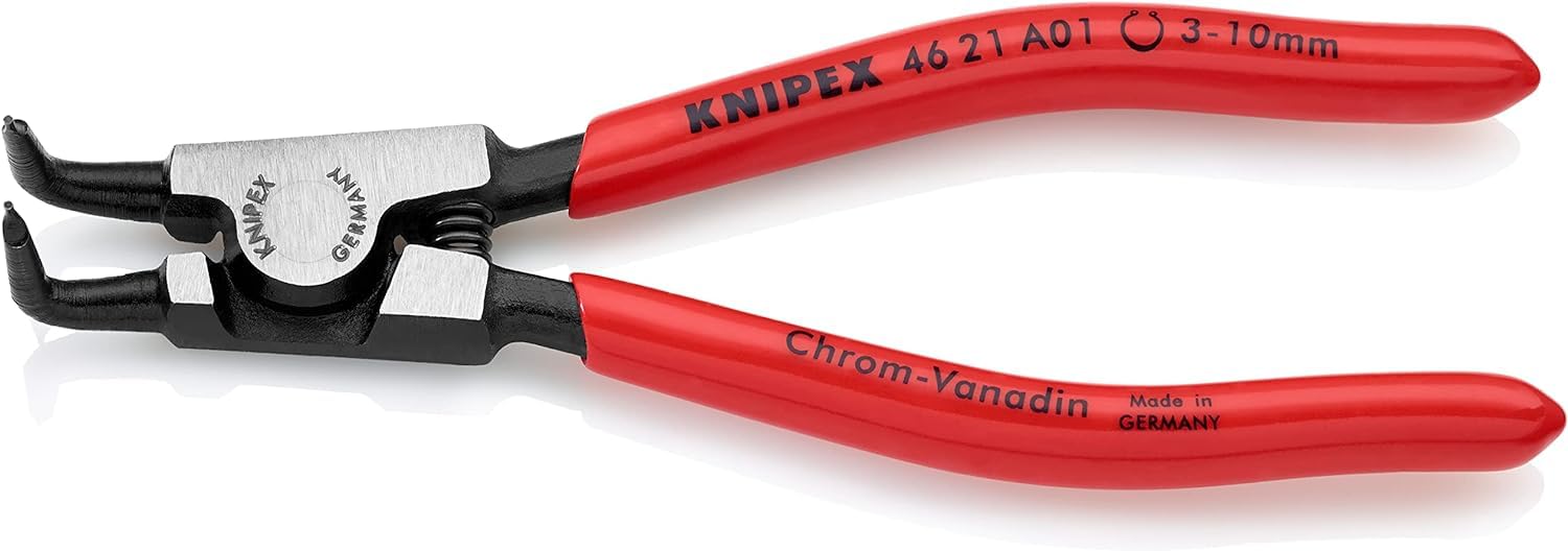 KNIPEX Pinza per anelli di sicurezza per anelli di sicurezza esterni su alberi rivestiti in resina sintetica 125 mm, 46 21 A01