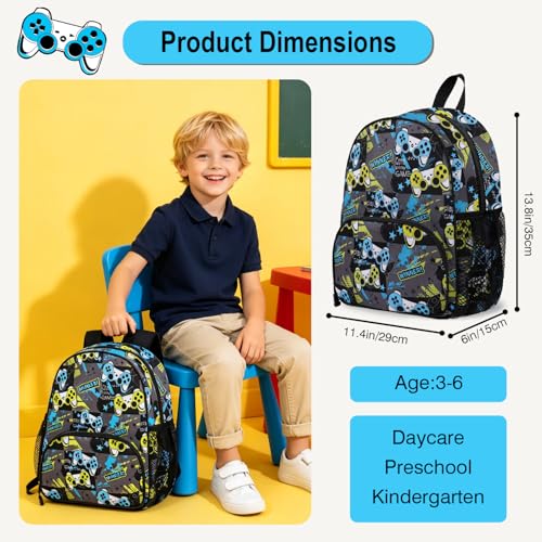 Image of Toddler Backpack for Boys Girls 3-6: Travel Bag for Kindergarten Preschool, Cute Game Bookbag for Kids