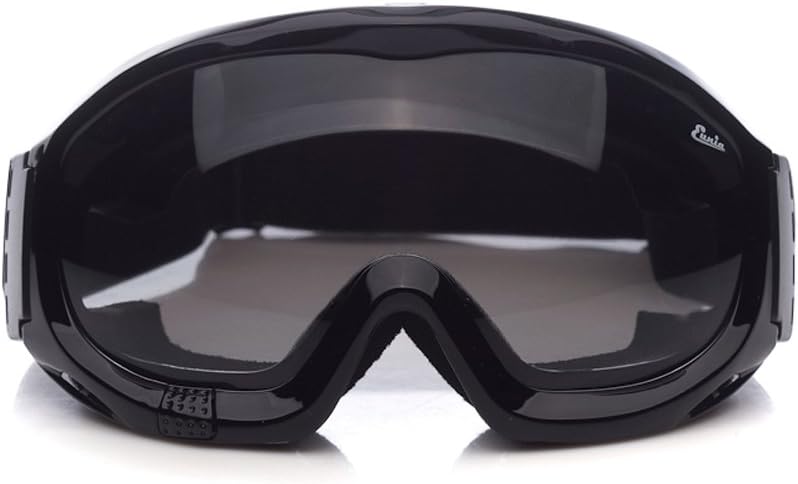 KOCKAFEJ Over The Glasses(OTG) Riding Goggles with Adjustable Elastic Headband Extrude Sponge Liner Suitable for Wear Glasses Or Normal Vision (Light Grey)