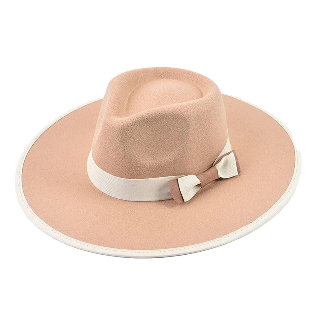 Fascinator Papillon Fedora Cappello per le Donne Inverno Tesa Larga Chiesa Jazz Cappelli Elegante Matrimonio Party Dress Cap
