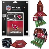 CreateOn Arizona Cardinals NFL Fan-Tiles Magnetic Match-Up Tiles | 17-Piece Building Set for Kids & Adults | Officially Licensed NFL Team Collectibles | Build, Play & Display (All 32 Teams Available)