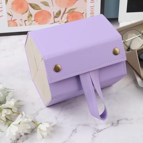 ZLBYXLU メガネ収納 6本 折りたたみ メガネ収納ケース 複数収納 サングラス収納タイプ 収納 壁掛け 持ち運びに便利 メガネ サングラス 眼鏡ケース ケース サングラス メガネ置き PUレザー旅行 (L)