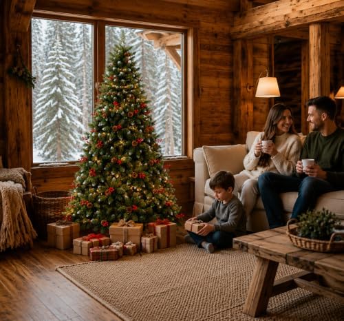 JEAREY 6FT Pre-Lit Pine Cone Christmas Tree, w/ 300 Multi LEDs — 사진 7