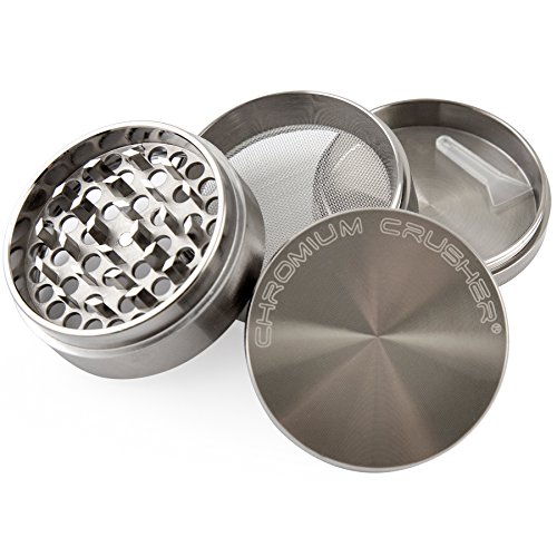 Chromium Crusher Zinc 4 Piece Gunmetal - Herb & Spice Mill/Grinder (2.5")