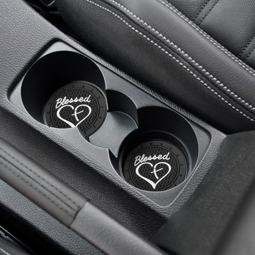 4PCS Portavasos de Silicona para Auto Universal Negro miniatura 6