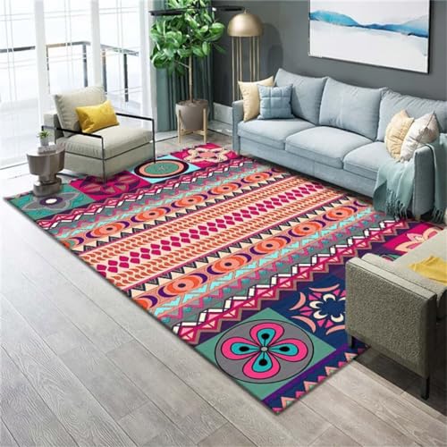 Tapis design chambre ado résistant style ethnique