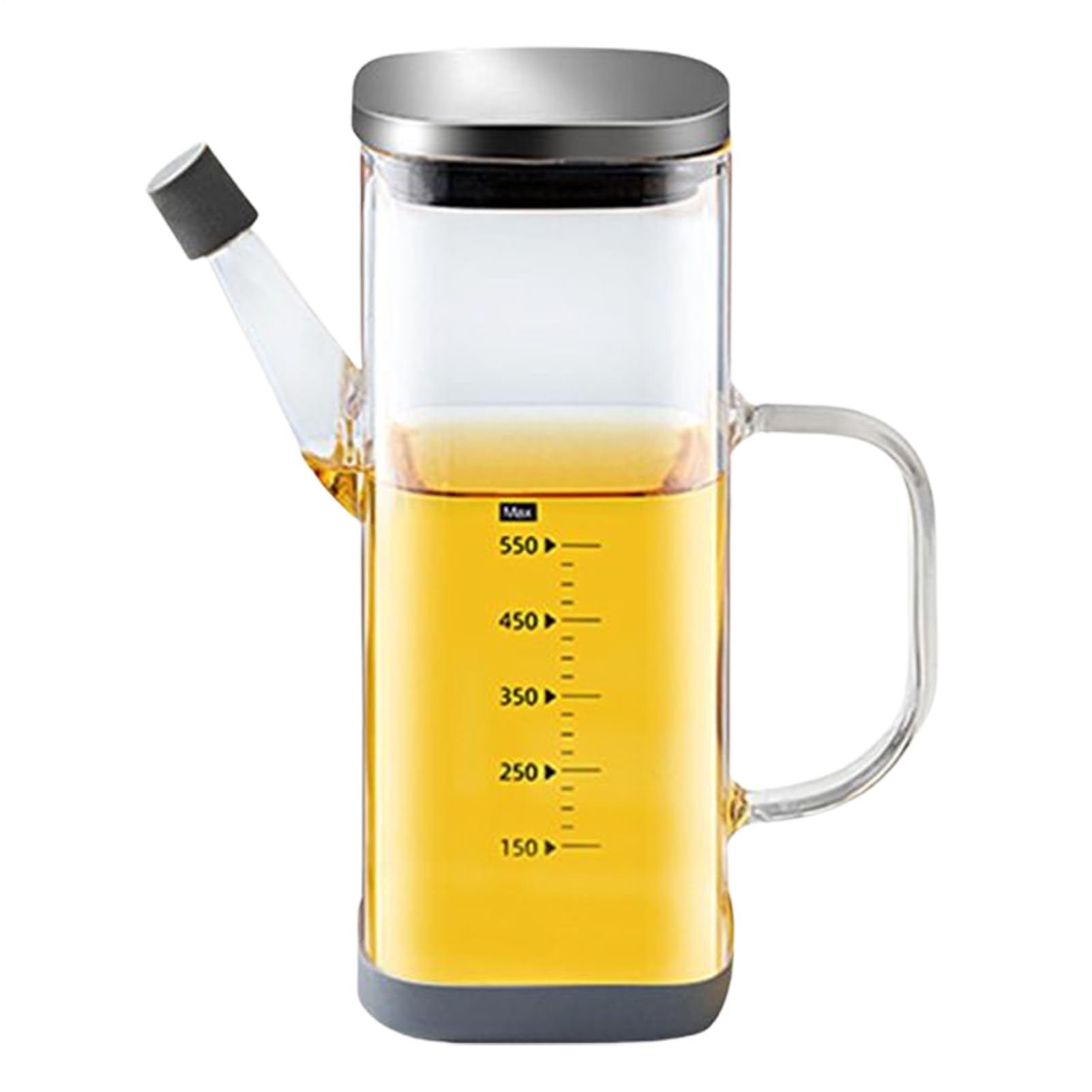 Aceitera de cocina transparente de 550ml para recetas al horno y ensaladas
