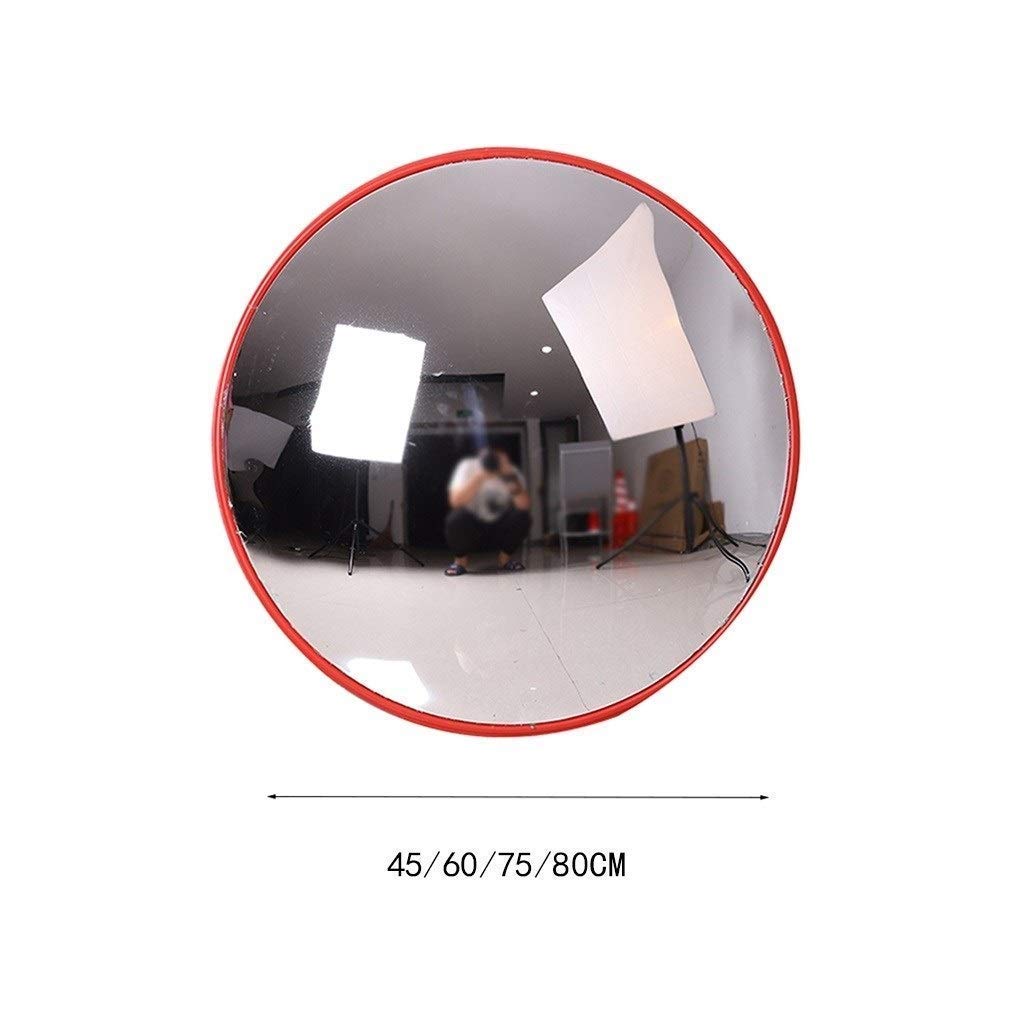 Espejo Convexo de 45CM / 60CM / 75CM / 80CM, Espejo de Seguridad Circular Convexo de Gran Angular Duradero para Centro Comercial al Aire Libre PC (Tamaño: 60CM)
