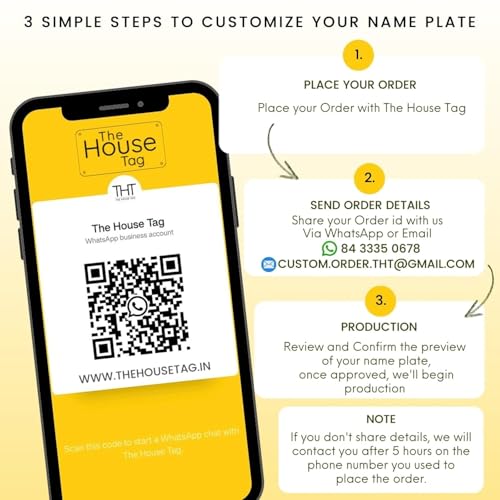 Image of Customized Self Adhesive Acrylic Name Plate for Home | Acrylic Personalized Door Name Plate | Custom Name Board for House, Office & Entrance (12 x 4 Inch, Brush Matte Gold)