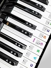 【Bright Larger Letter】The piano stickers are specially design for kids.The large letters and bolded staff more easy for kids to recognize.The bright color have more fun for kid to practicing. 【Good Feeling】The new material sticker is smoother, which ...