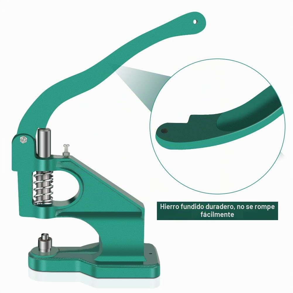 Kit de Ojales Manuales para Manualidades y Fabricación de Letreros 1500 Piezas con 3 Troqueles de 6 10 12 mm Alta Precisión y Fácil Uso