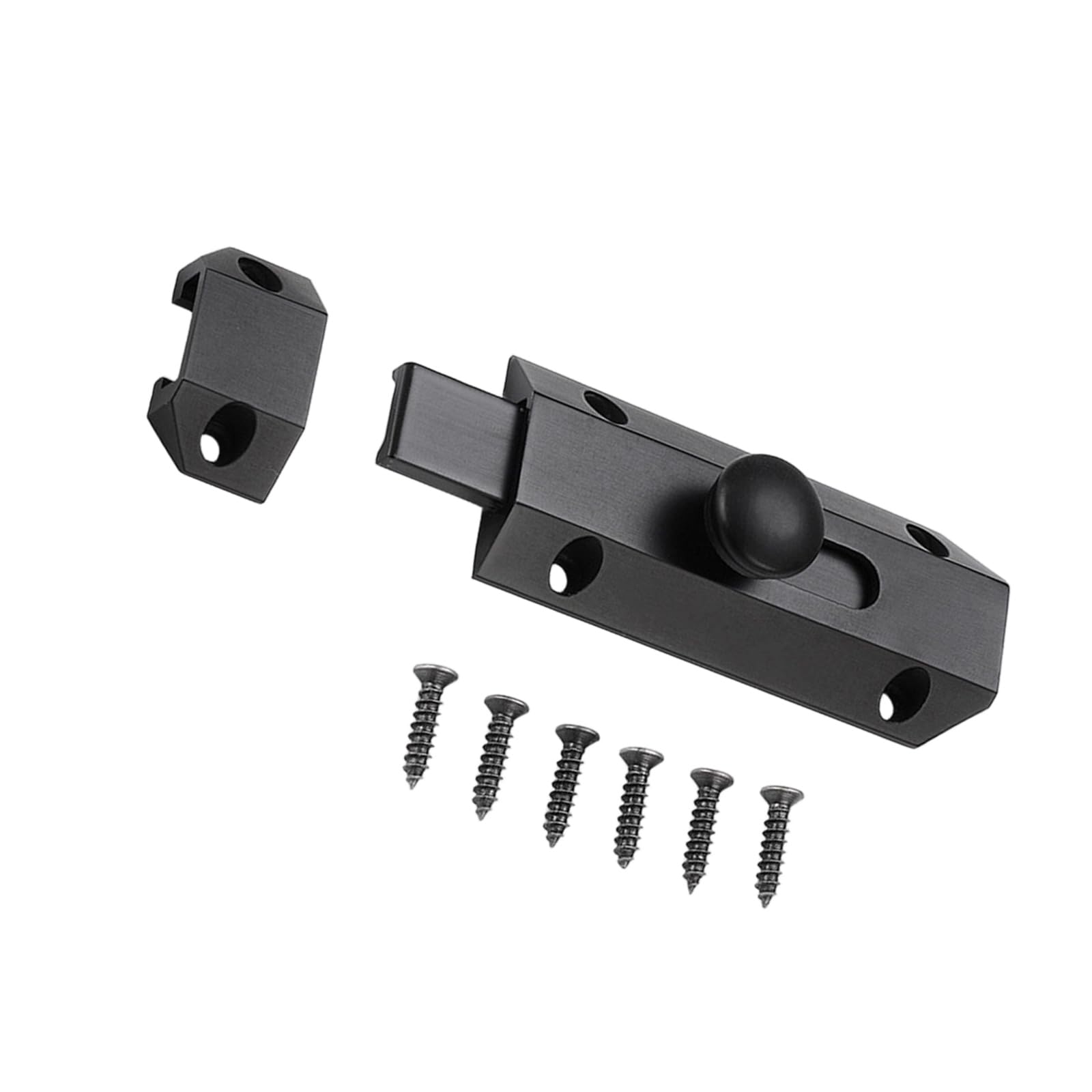 Mounted Slide Latch Hardware Copper Door Bolt Set with Keeper Plate for Room Cabinet Utility Doors and Home Use Mounted Latch Replacement Slide Bolt Door Keeper Plate Utility Hardware Cabinet Closure