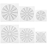 Whaline 6 Pack Mandala Dotting Stencils Mylar Painting Templates for Rock Painting Furniture Cards Canvas Wood, 8/12/ 16 Segment