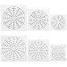 Whaline 6 Pack Mandala Dotting Stencils Mylar Painting Templates for Rock Painting Furniture Cards Canvas Wood, 8/12/ 16 Segment