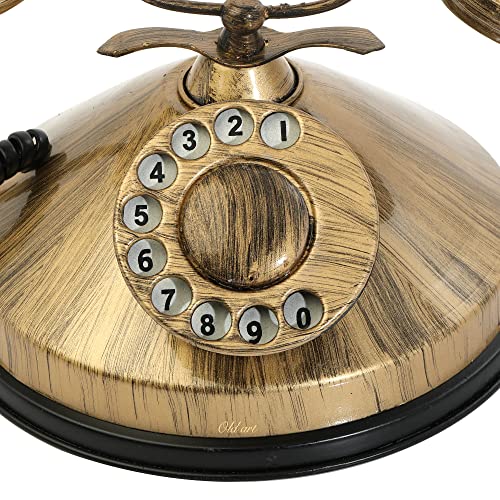 Nautical Vintage Metal Brass Antique Look Telephone Victorian Old Classic Look Landline Non Working Dummy Telephone Only for Decoration - Image 5
