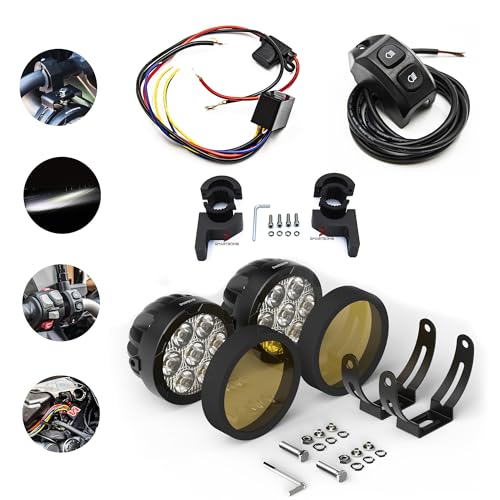 Faros LED moto 120W para rutas nocturnas y viajes de aventura